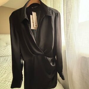 Zara Black Satin dress